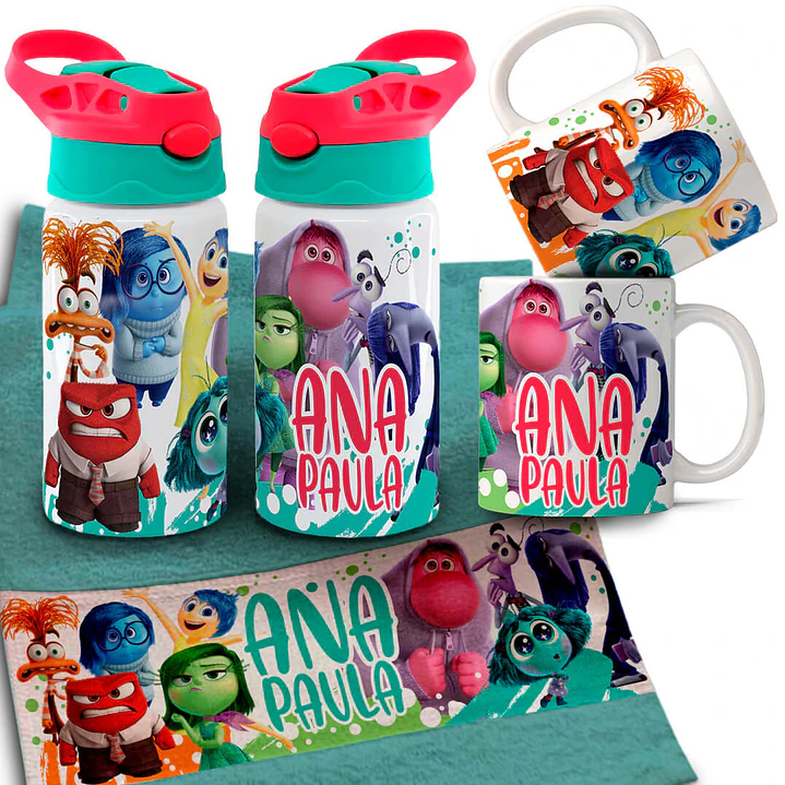 Arquivo para Personalização Volta as Aulas Garrafinha Toalhinha e Caneca Arquivo Editável 4