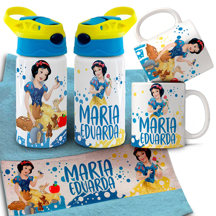 Arquivo para Personalização Volta as Aulas Garrafinha Toalhinha e Caneca Arquivo Editável 7