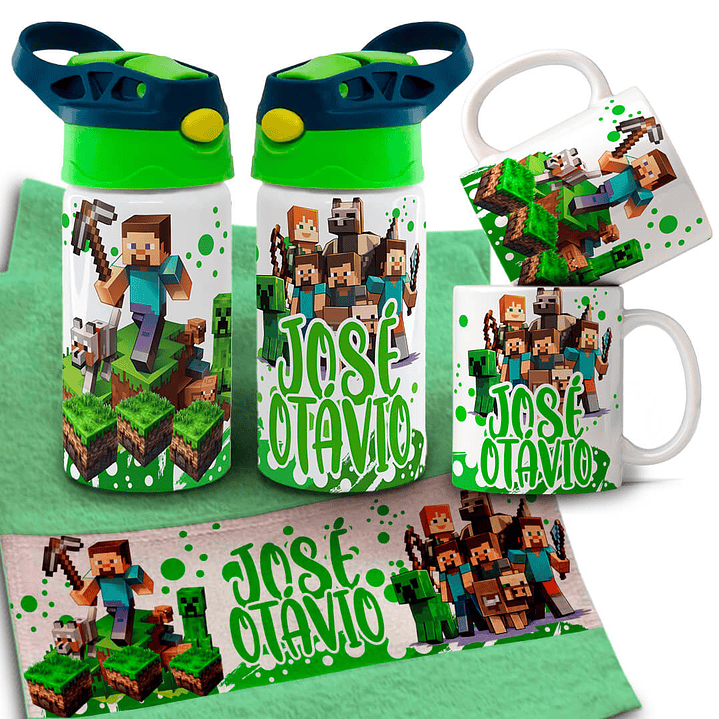 Arquivo para Personalização Volta as Aulas Garrafinha Toalhinha e Caneca Arquivo Editável 22