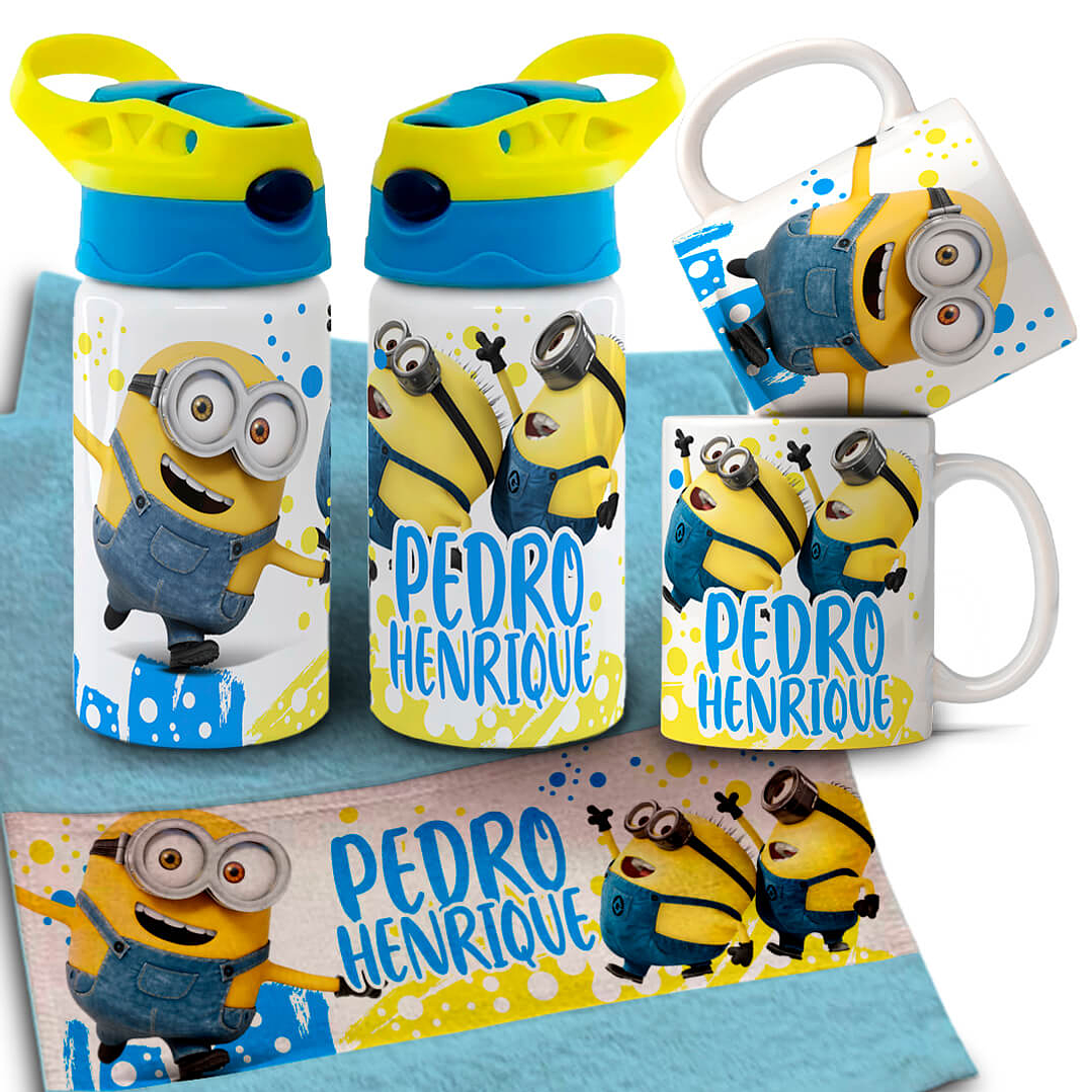 Arquivo para Personalização Volta as Aulas Garrafinha Toalhinha e Caneca Arquivo Editável 28