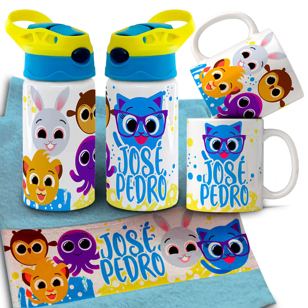 Arquivo para Personalização Volta as Aulas Garrafinha Toalhinha e Caneca Arquivo Editável 29