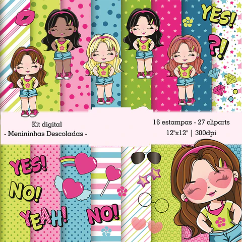 Kit Digital Mascotinhas Descoladas em Png
