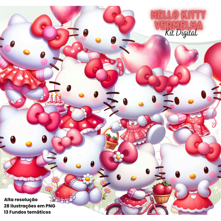 Kit Digital Hello Kitty Arquivo em Png  1
