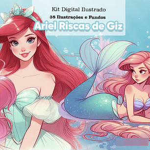 Kit Digital Ariel Riscas de Giz Arquivo em Png 