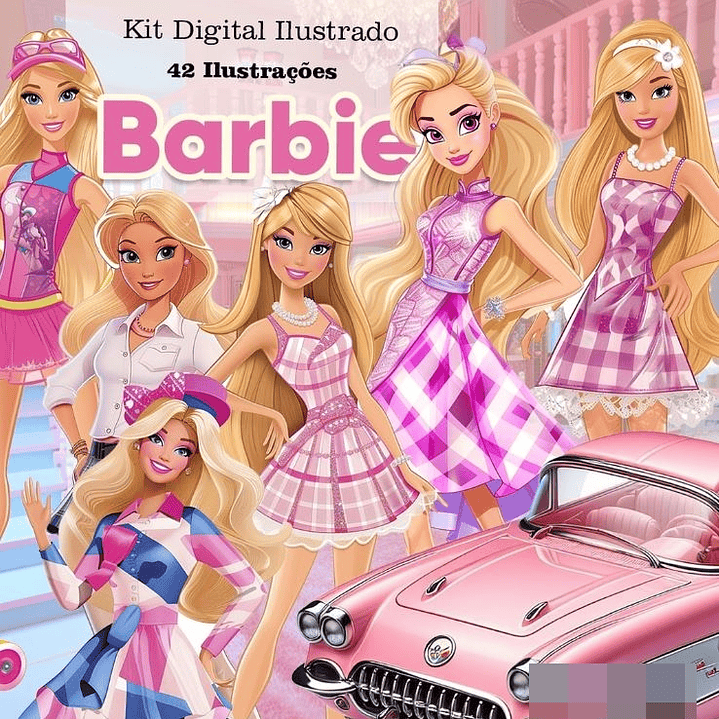 Kit Digital Barbie Arquivo em Png 1