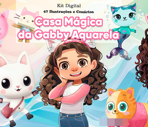 Kit Digital Casa Mágica da Gaby Arquivo em Png  