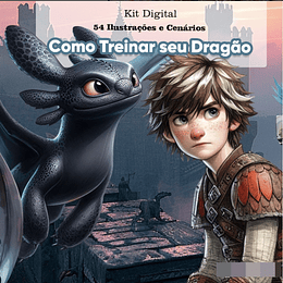 Kit Digital Como Treinar seu Dragão Arquivo em Png