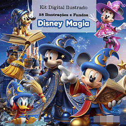 Kit Digital Disney Magia Arquivo em Png