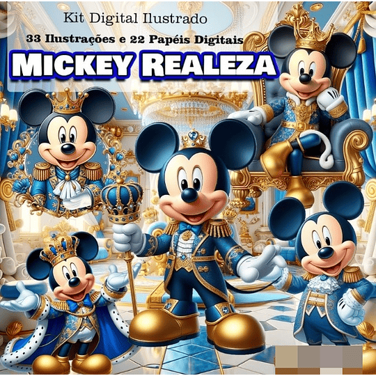 Kit Digital Mickey Raleza 3d Arquivo em Png