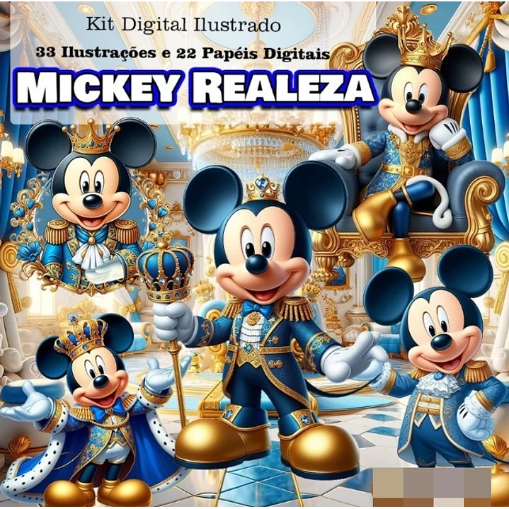Kit Digital Mickey Raleza 3d Arquivo em Png 1