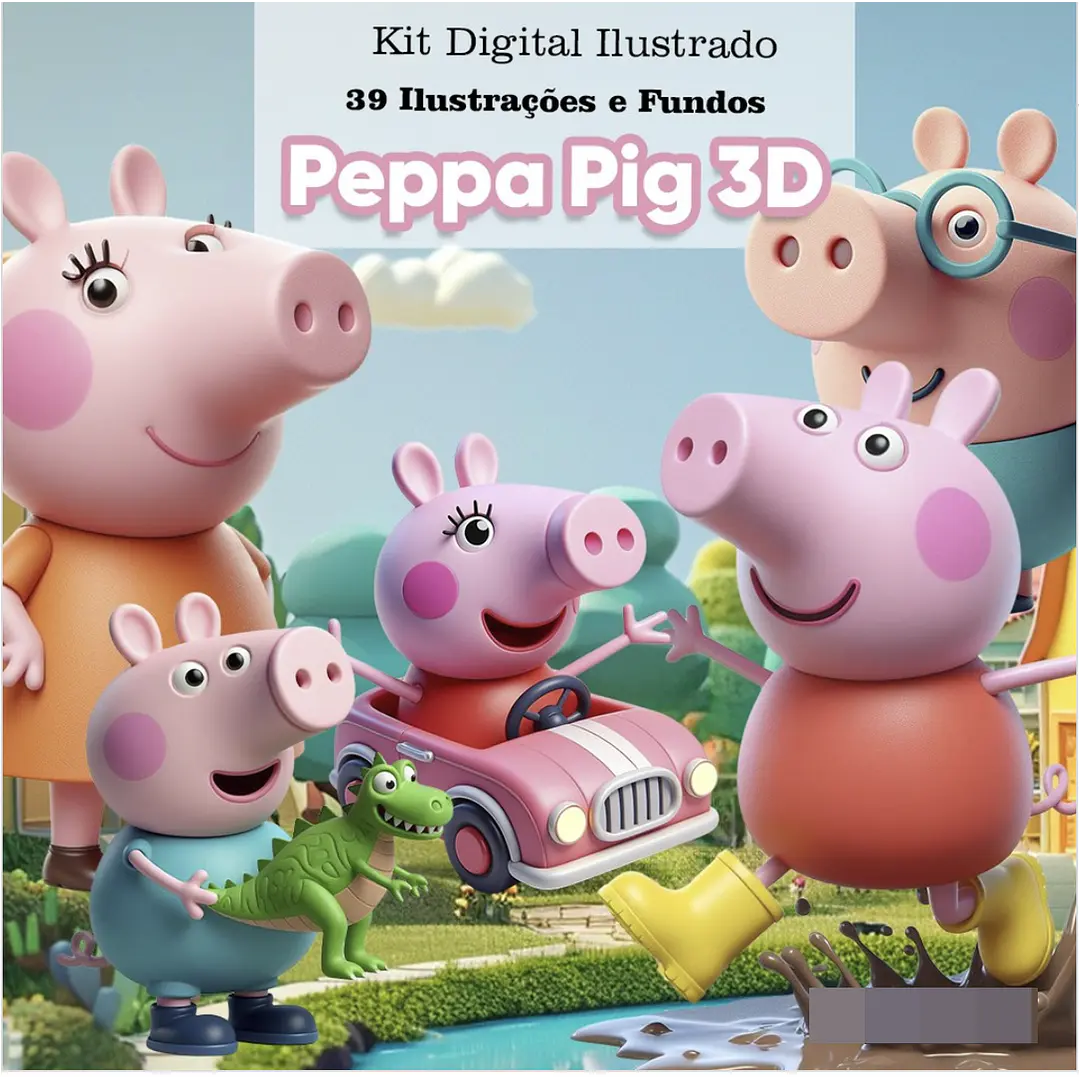 Kit Digital Peppa Pig Arquivo em Png 1