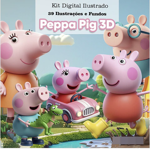 Kit Digital Peppa Pig Arquivo em Png