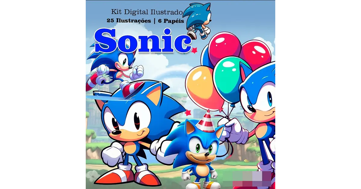 Kit Digital Sonic Arquivo em Png