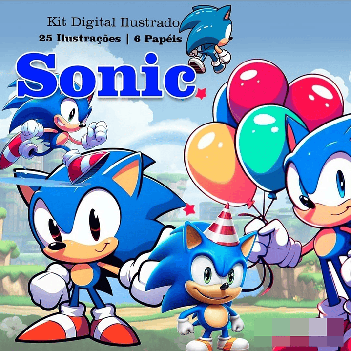 Kit Digital Sonic Arquivo em Png  1
