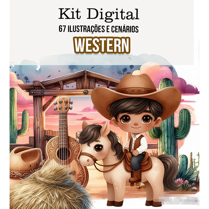 Kit Digital Western Faroeste Arquivo em Png 1