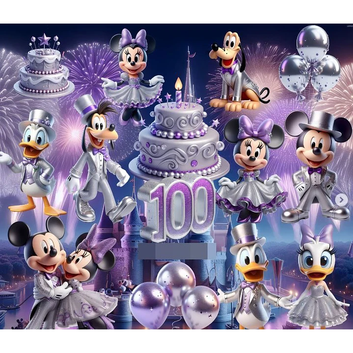 Kit Digital Disney 100 Anos em Png  1