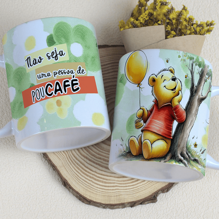 6 Artes para Caneca Ursinho Pooh Arquivo Editável 3