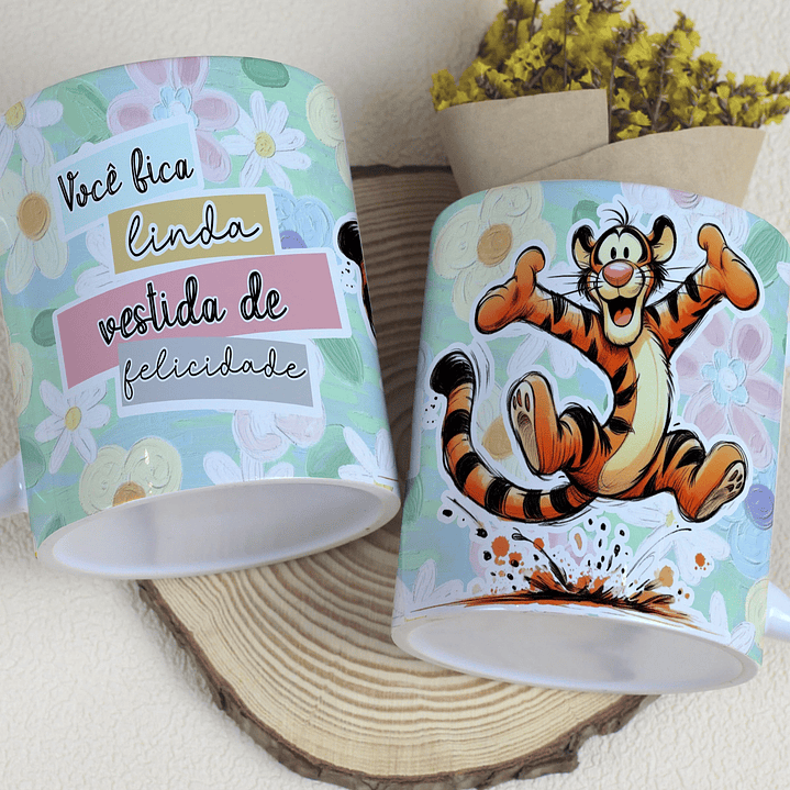 6 Artes para Caneca Ursinho Pooh Arquivo Editável 6