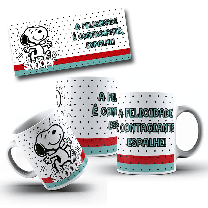 8 Artes para Caneca Snoopy Arquivo Editável 1