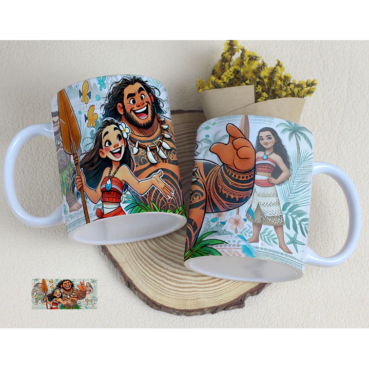 11 Artes para Caneca Moana Arquivo Editável 1