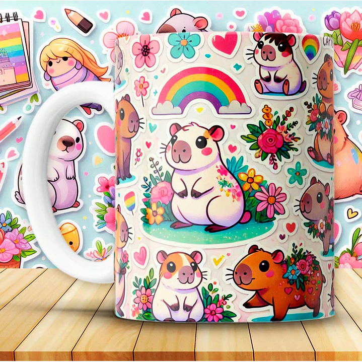 12 Artes para Caneca Capivara Arquivo em Jpg 2