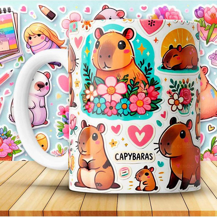 12 Artes para Caneca Capivara Arquivo em Jpg 3