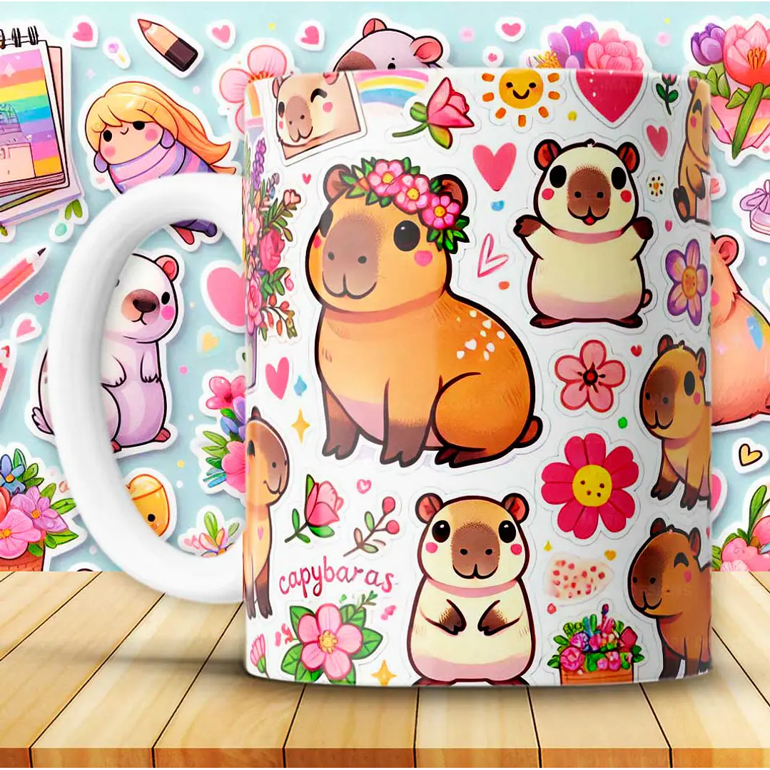 12 Artes para Caneca Capivara Arquivo em Jpg 5