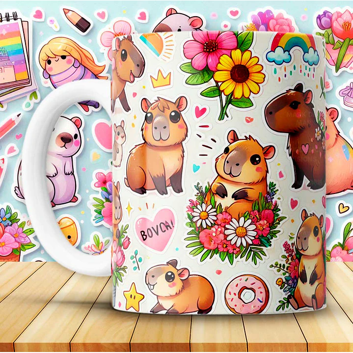 12 Artes para Caneca Capivara Arquivo em Jpg 6