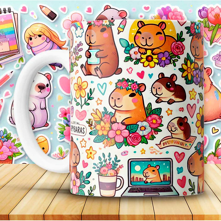12 Artes para Caneca Capivara Arquivo em Jpg 9