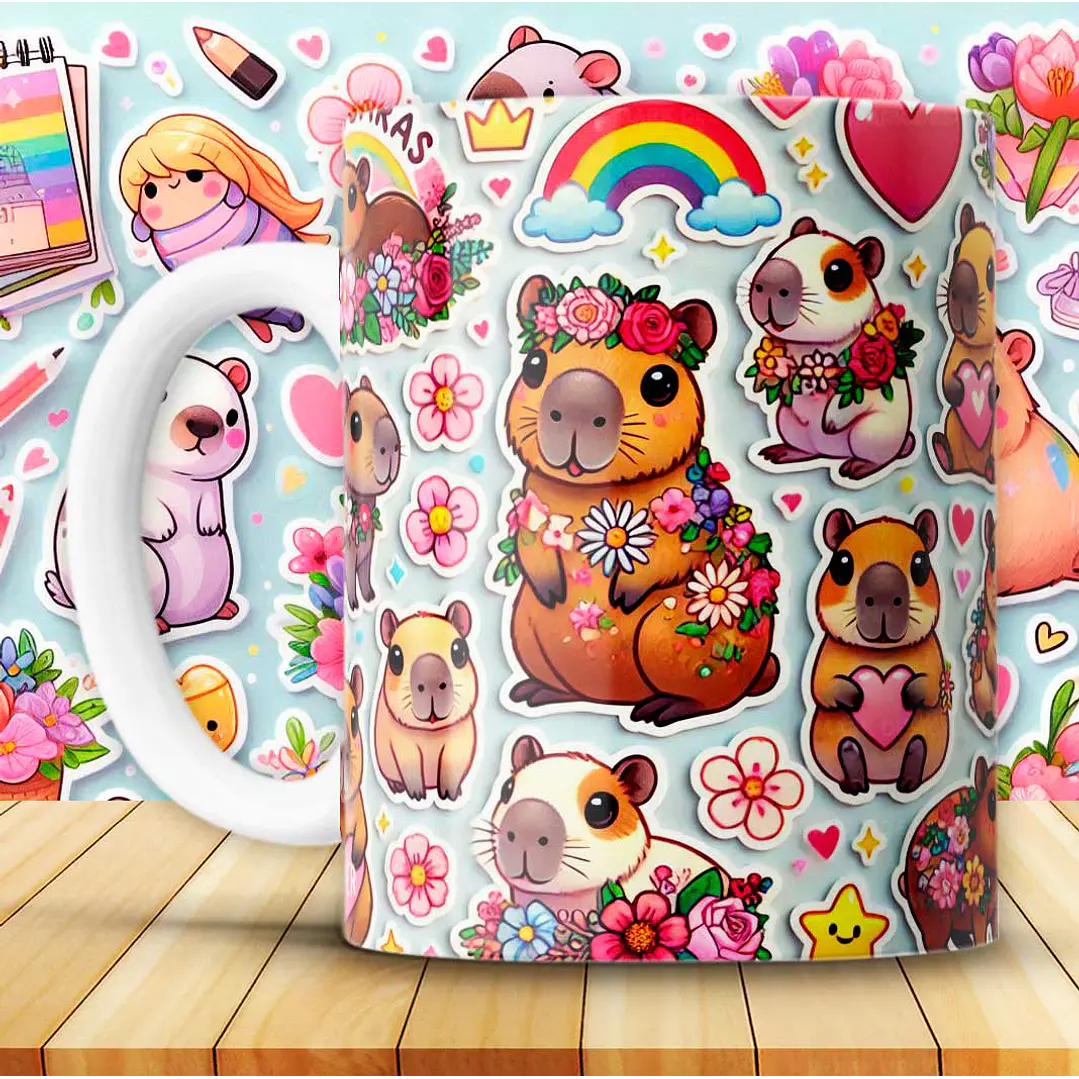 12 Artes para Caneca Capivara Arquivo em Jpg 11