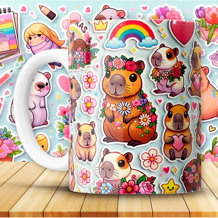 12 Artes para Caneca Capivara Arquivo em Jpg 11
