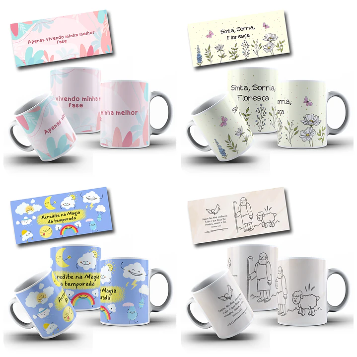 14 Artes para Caneca Frases Jesus e Motivacional Arquivo em Jpg  2