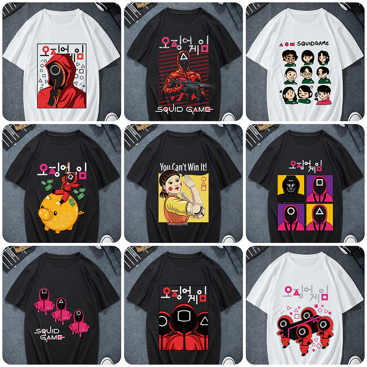 30 Artes para Camisa Round 6 Serie Arquivo em Png 1