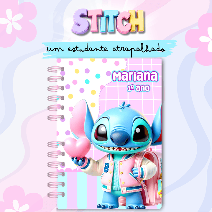 Arquivo Caderno Stitch Estudante Atrapalhado em Pdf 5