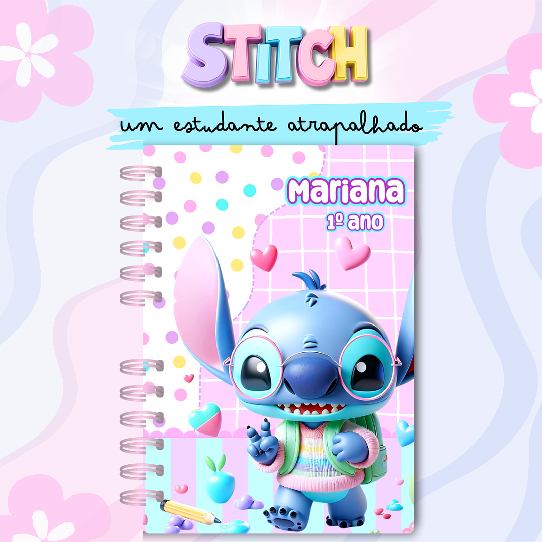 Arquivo Caderno Stitch Estudante Atrapalhado em Pdf 6