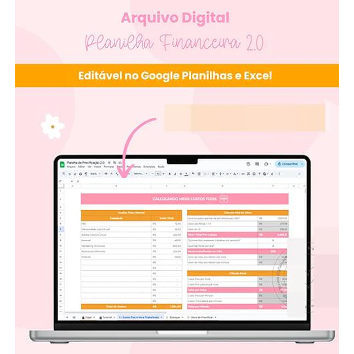 Arquivo Planilha Controle de Caixa Pedidos e Produtos em Execel 1