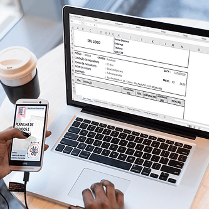 Arquivo Planilha Controle de Caixa Pedidos e Produtos em Execel 7