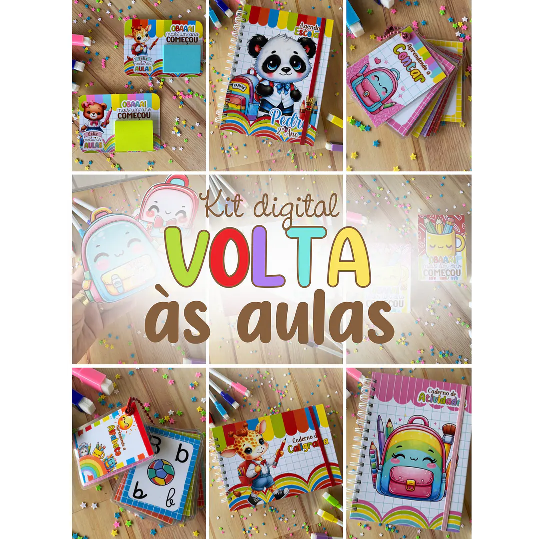 Arquivos de Corte Volta as Aulas Cute em Jpg 1
