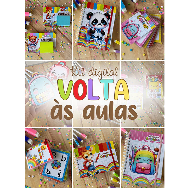 Arquivos de Corte Volta as Aulas Cute em Jpg 1