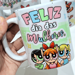 7 Artes para Caneca Dia das Mulheres Meninas Super Poderosas Arquivo em Jpg