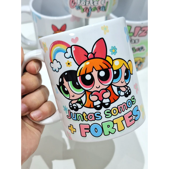 7 Artes para Caneca Dia das Mulheres Meninas Super Poderosas Arquivo em Jpg 4