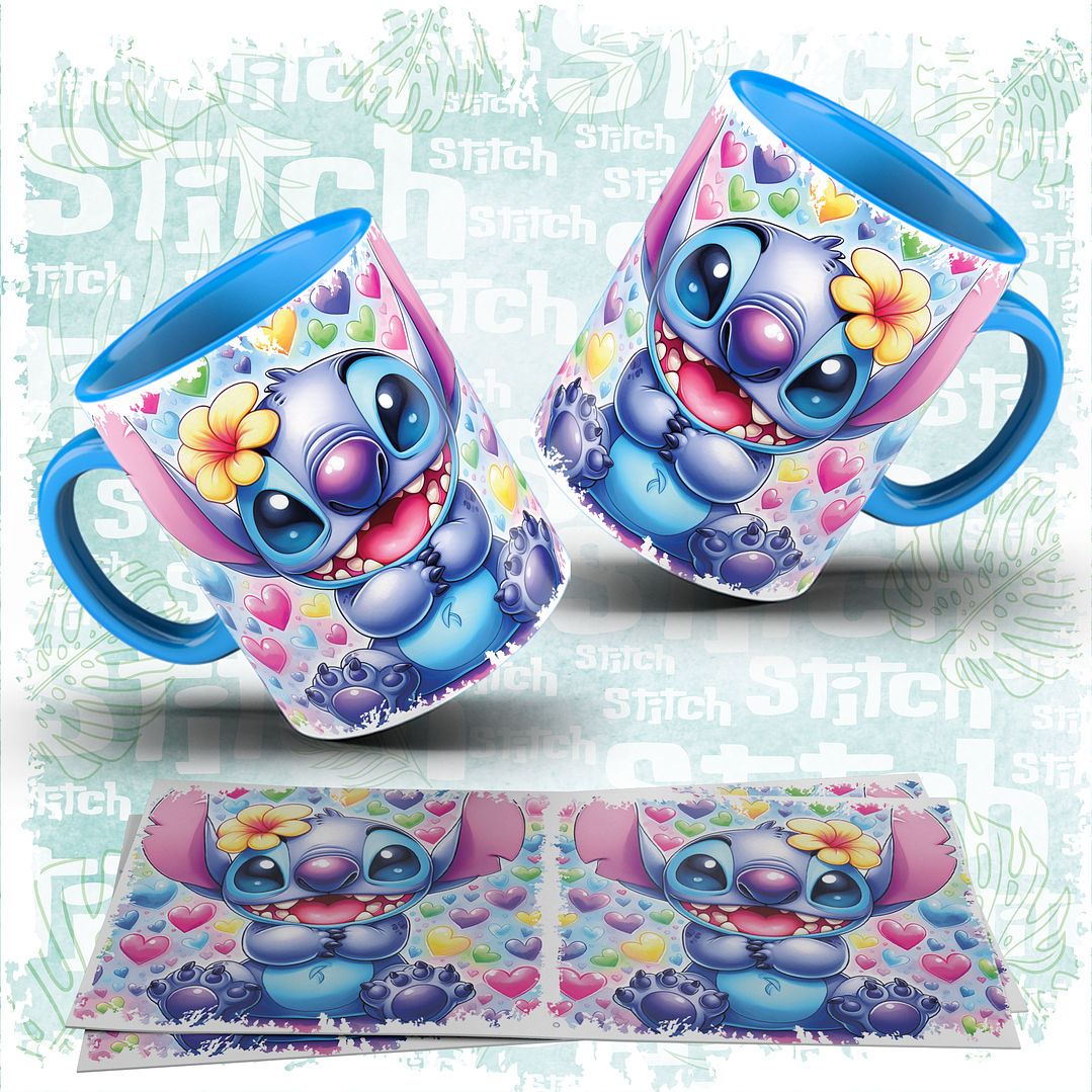 10 Artes para Caneca Stitch Ohana Familia Arquivo em Jpg  3