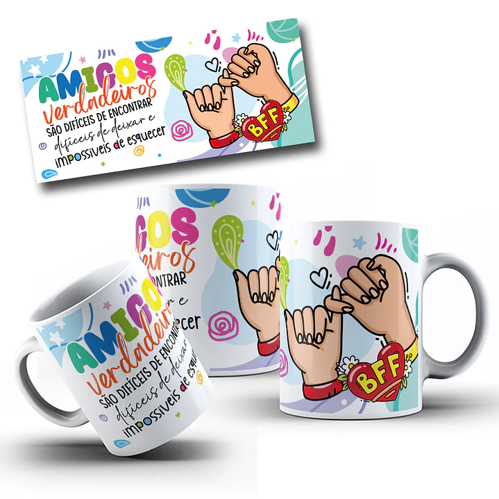 15 Artes para Caneca Amizade Arquivo em Jpg 5
