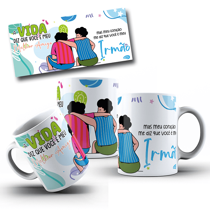15 Artes para Caneca Amizade Arquivo em Jpg 7