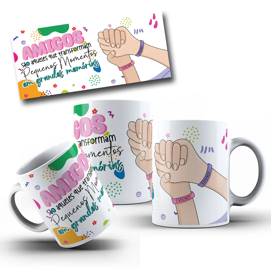 15 Artes para Caneca Amizade Arquivo em Jpg 9