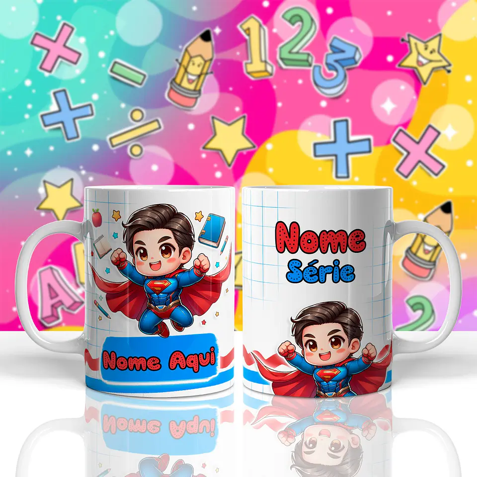 18 Artes para Caneca Meninos Personagens Volta as Aulas Arquivo em Jpg  3
