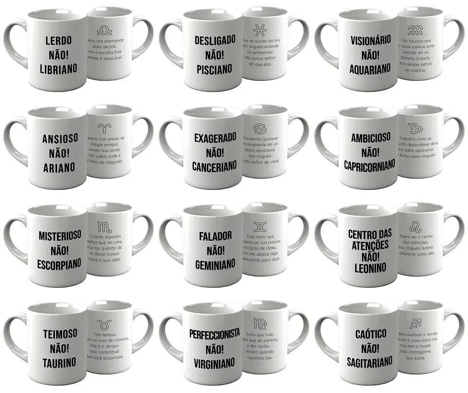 24 Artes para Caneca e Azulejo Signos Arquivo em Png 1