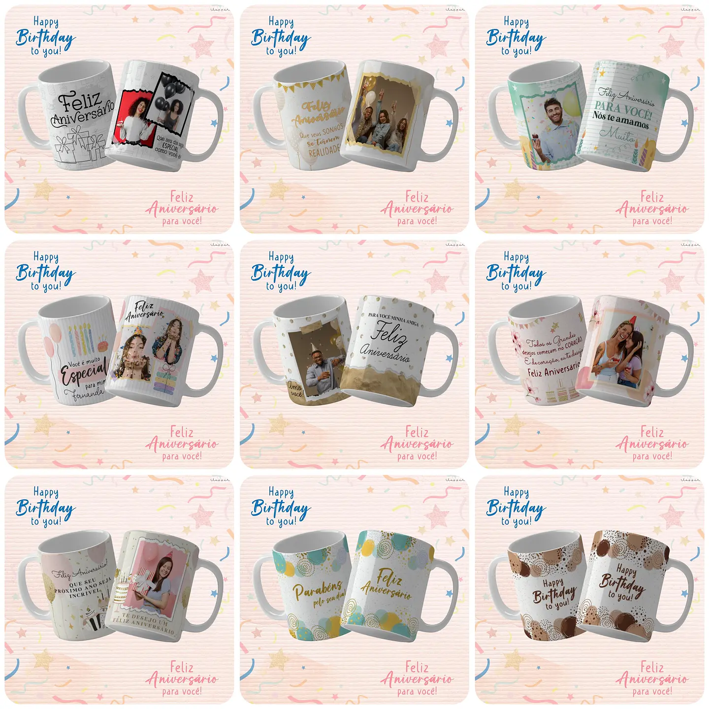62 Artes para Caneca e Camisa Aniversário Arquivo Editável 4