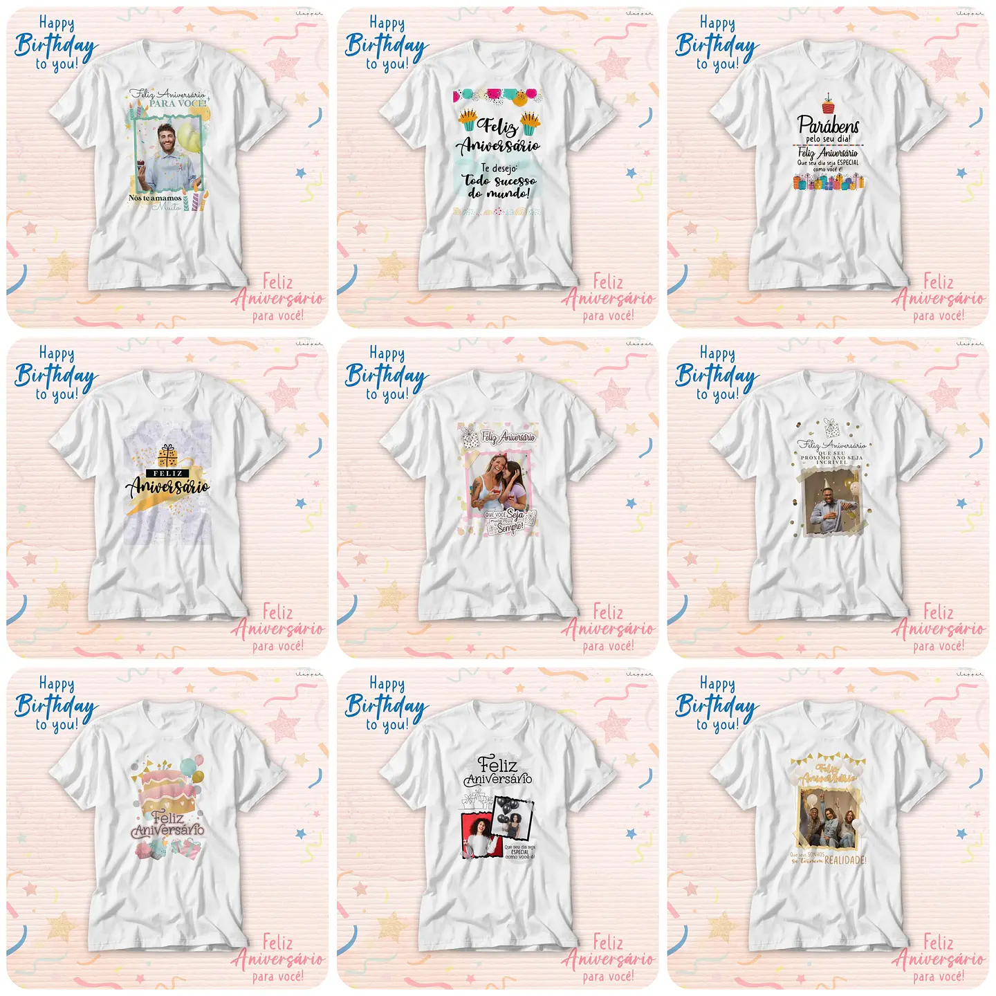 62 Artes para Caneca e Camisa Aniversário Arquivo Editável 6