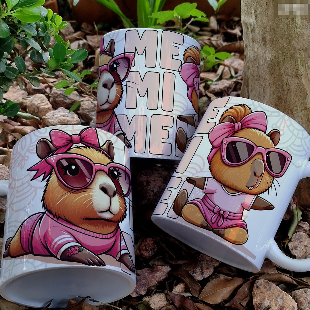 5 Artes para Caneca Capivara Me Mimei Arquivo Editável  4